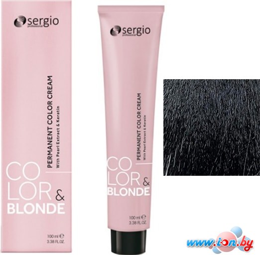 Крем-краска для волос Sergio Professional Color&Blonde 1 черный в Могилёве