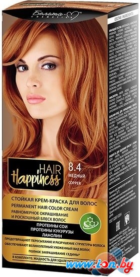 Крем-краска для волос Белита-М Hair Happiness Стойкая 8.4 медный в Могилёве