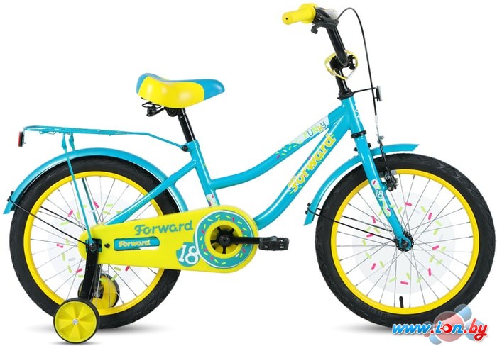 Детский велосипед Forward Funky 18 2021 (голубой/желтый) в Бресте