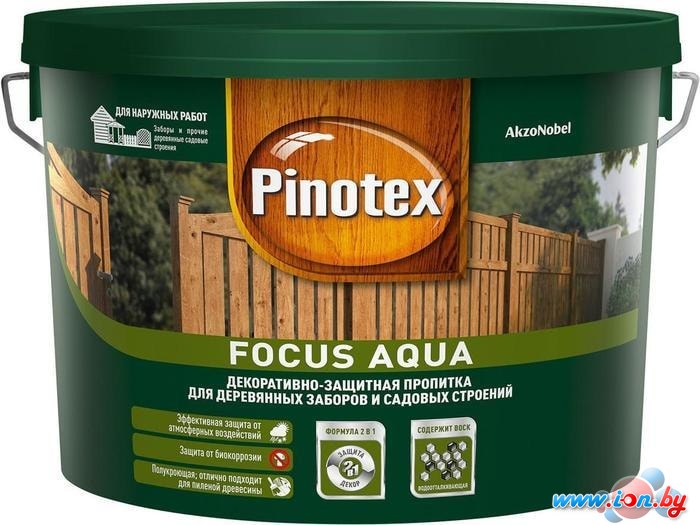 Пропитка Pinotex Focus Aqua 9 л (зеленый лес) в Бресте