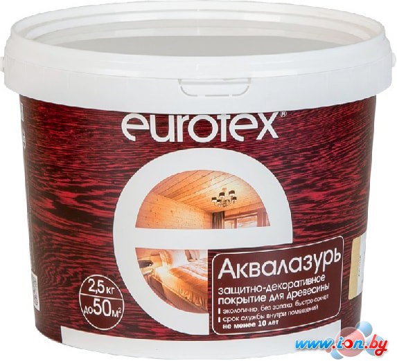 Лак Eurotex Аквалазурь (бесцветный, 2.5 кг) в Могилёве