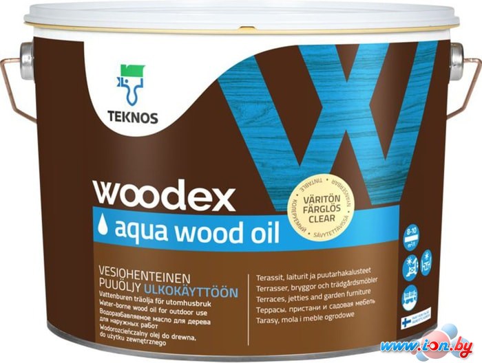 Масло Teknos Woodex Aqua Wood Oil (9 л) в Могилёве