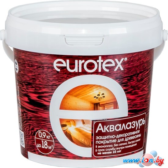 Лак Eurotex Аквалазурь (белый, 0.9 кг) в Могилёве