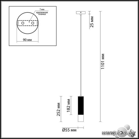 Подвесная люстра Odeon Light Corse 3876/1L в Могилёве