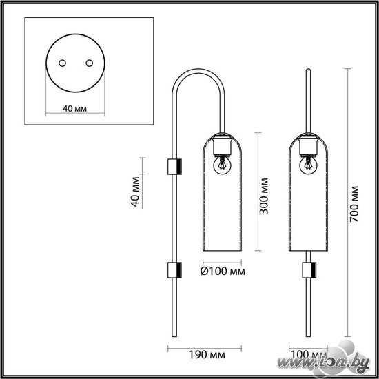 Бра Odeon Light Vosti 4805/1W в Гомеле