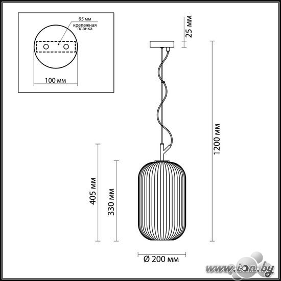 Подвесная люстра Odeon Light Roofi 4751/1 в Гродно