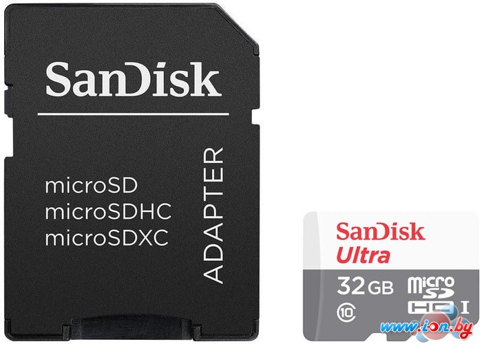 Карта памяти SanDisk Ultra microSDHC SDSQUNR-032G-GN3MA 32GB (с адаптером) в Могилёве