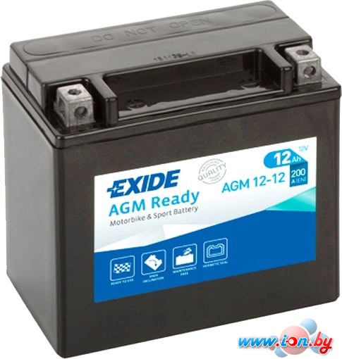 Мотоциклетный аккумулятор Exide AGM12-12 (12 А·ч) в Витебске