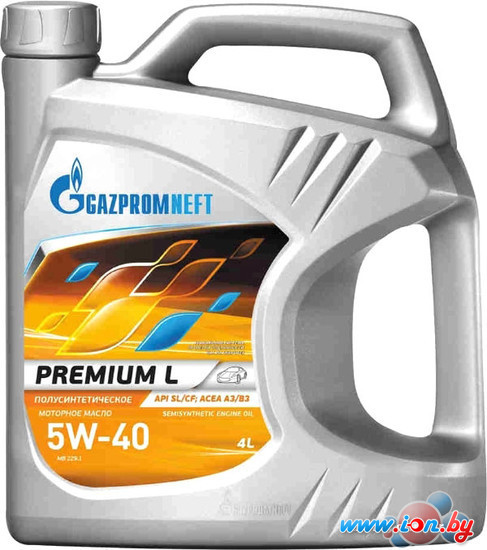 Моторное масло Gazpromneft Premium L 5W-40 4л в Гродно