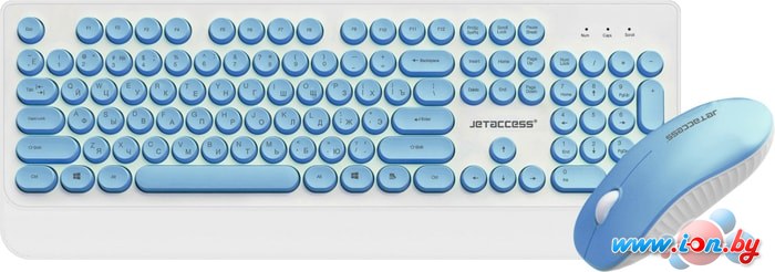 Клавиатура + мышь Jet.A SlimLine KM39 W (бело-синяя) в Бресте