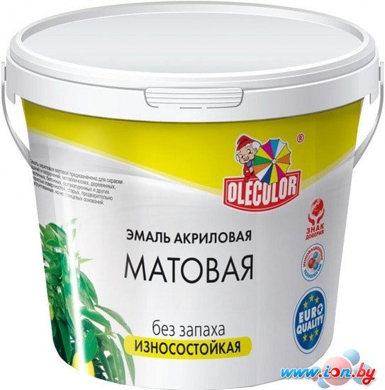 Эмаль Olecolor Матовая 1 кг (белый) в Гомеле