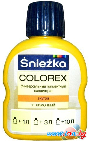 Колеровочная краска Sniezka Colorex 0.1 л (№11, лимонный) в Бресте