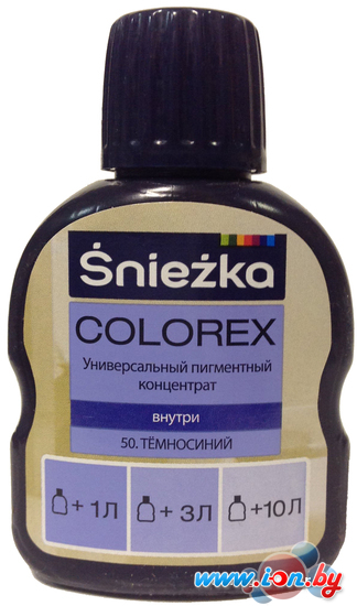 Колеровочная краска Sniezka Colorex 0.1 л (№50, синий темный) в Могилёве