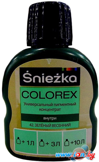 Колеровочная краска Sniezka Colorex 0.1 л (№42, зеленый весенний) в Могилёве