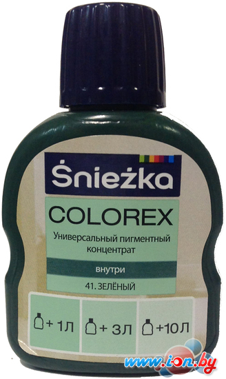 Колеровочная краска Sniezka Colorex 0.1 л (№41, зеленый) в Могилёве