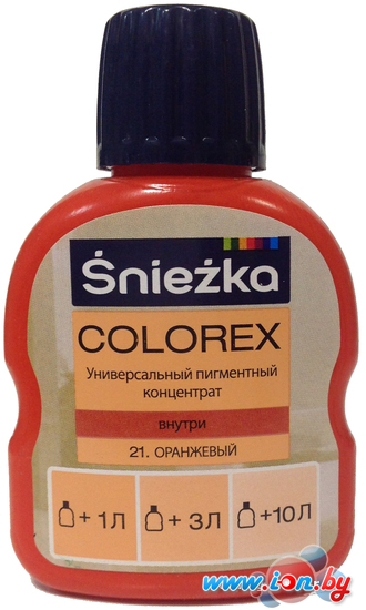 Колеровочная краска Sniezka Colorex 0.1 л (№21, оранжевый) в Могилёве