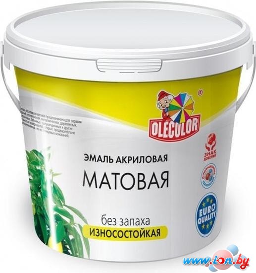 Эмаль Olecolor Матовая 3 кг (белый) в Гомеле