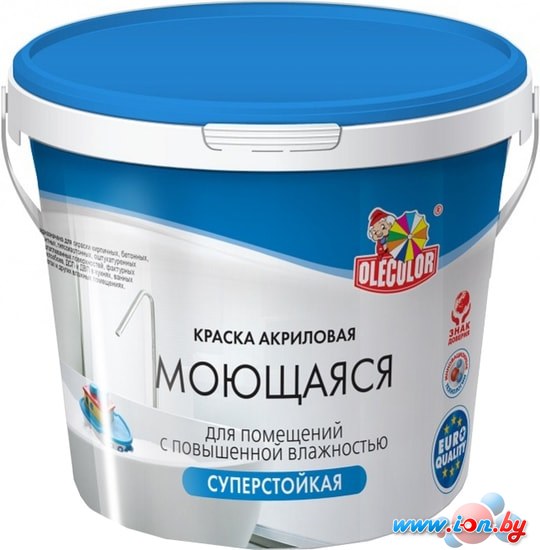 Краска Olecolor Моющаяся 3 кг (супербелый) в Могилёве