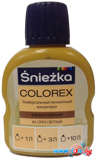 Колеровочная краска Sniezka Colorex 0.1 л (№63, орех светлый) в Могилёве