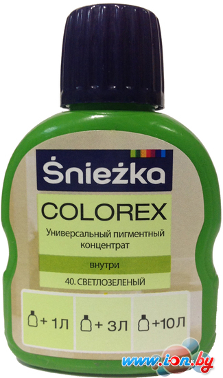 Колеровочная краска Sniezka Colorex 0.1 л (№40, зеленый светлый) в Бресте