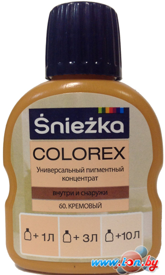 Колеровочная краска Sniezka Colorex 0.1 л (№60, кремовый) в Могилёве