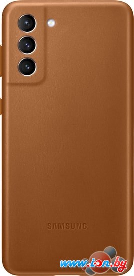 Чехол Samsung Leather Cover для Galaxy S21+ (коричневый) в Бресте