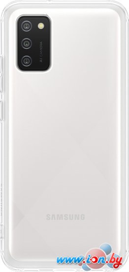 Чехол Samsung Soft Clear Cover для Galaxy A02s (белый) в Бресте