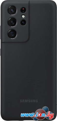 Чехол Samsung Silicone Cover для Galaxy S21 Ultra (черный) в Гомеле