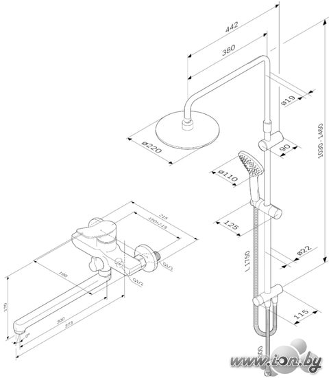 Душевая система AM.PM X-Joy F40885A94 в Могилёве