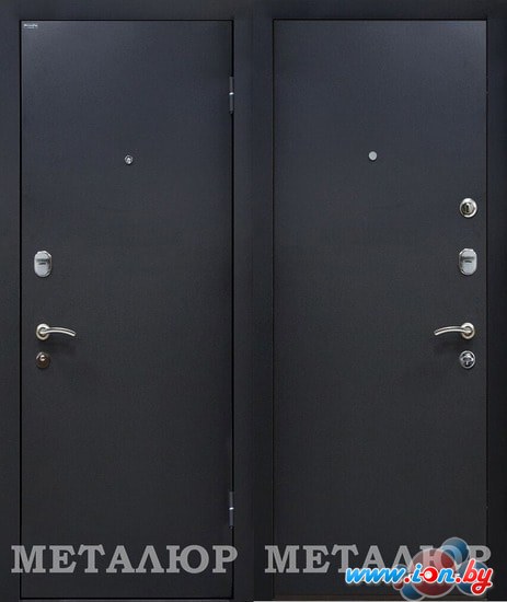 Металлическая дверь МеталЮр М41 черный бархат в Гомеле