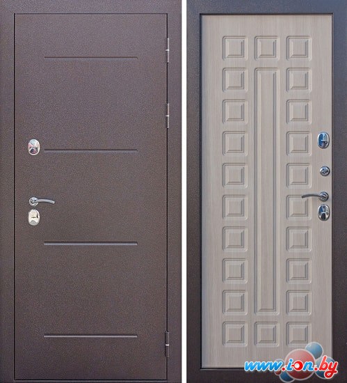 Металлическая дверь Garda Isoterma (лиственница мокко) в Бресте