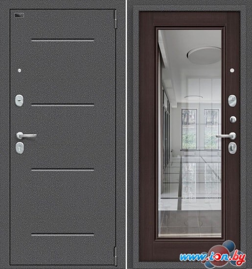 Металлическая дверь elPorta Porta S 104.П61 (Антик Серебро/Wenge Veralinga) в Бресте