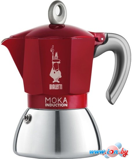 Гейзерная кофеварка Bialetti Moka Induction (4 порции, красный) в Гомеле