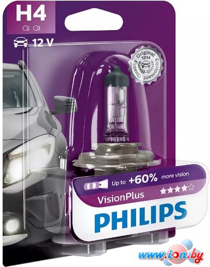 Галогенная лампа Philips H4 VisionPlus 1шт в Могилёве