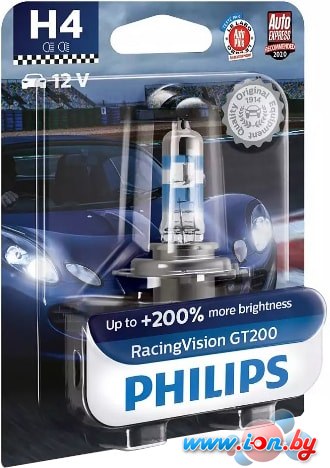 Галогенная лампа Philips H4 RacingVision GT200 1шт в Могилёве