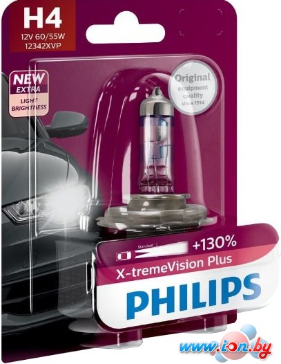 Галогенная лампа Philips H4 X-tremeVision Plus 1шт в Могилёве