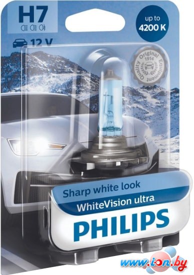 Галогенная лампа Philips H7 WhiteVision Ultra 1шт в Могилёве