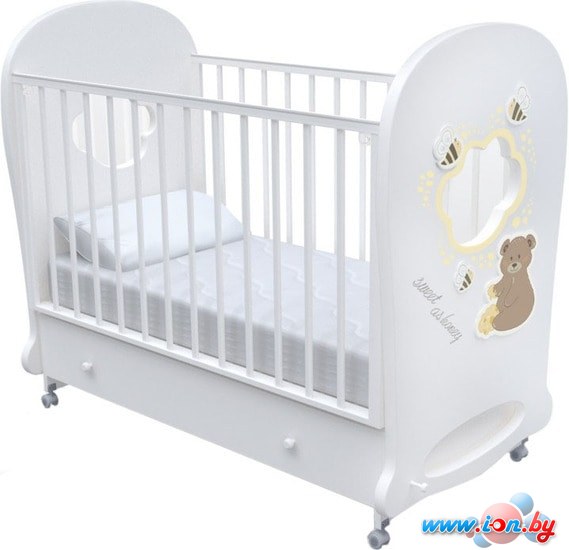 Классическая детская кроватка Nuovita Stanzione Honey Bear Swing (белый) в Бресте