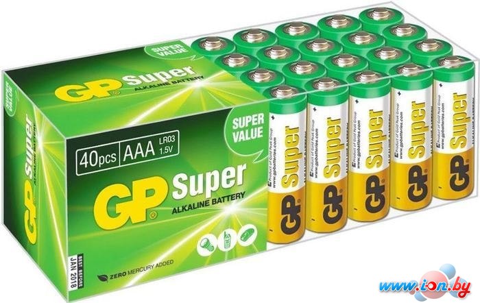 Батарейки GP Super Alkaline AAA 40 шт. в Бресте