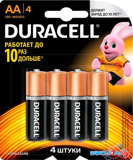 Батарейки DURACELL LR6/MN1500 AA 4 шт. в Гродно