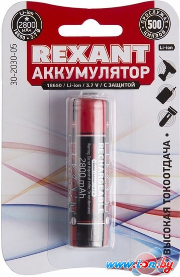 Аккумуляторы Rexant 18650 2800mAh 30-2030-05 в Могилёве