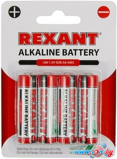 Батарейки Rexant AA/LR6 4шт 30-1027 в Минске