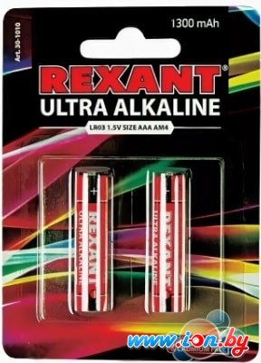 Батарейки Rexant AAA/LR03 2шт 30-1010 в Минске