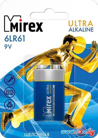 Батарейки Mirex Ultra Alkaline 9V 6LR6-E1 в Минске