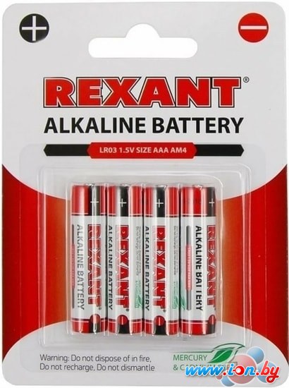 Батарейки Rexant AAA/LR03 4шт 30-1012 в Могилёве