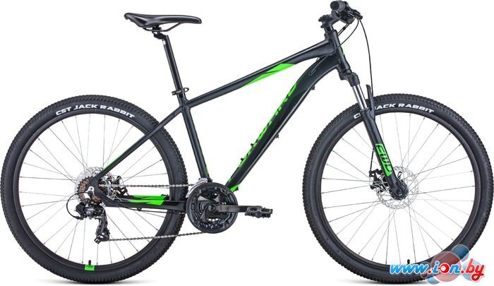 Велосипед Forward Apache 27.5 2.0 disc р.21 2021 (черный/зеленый) в Могилёве