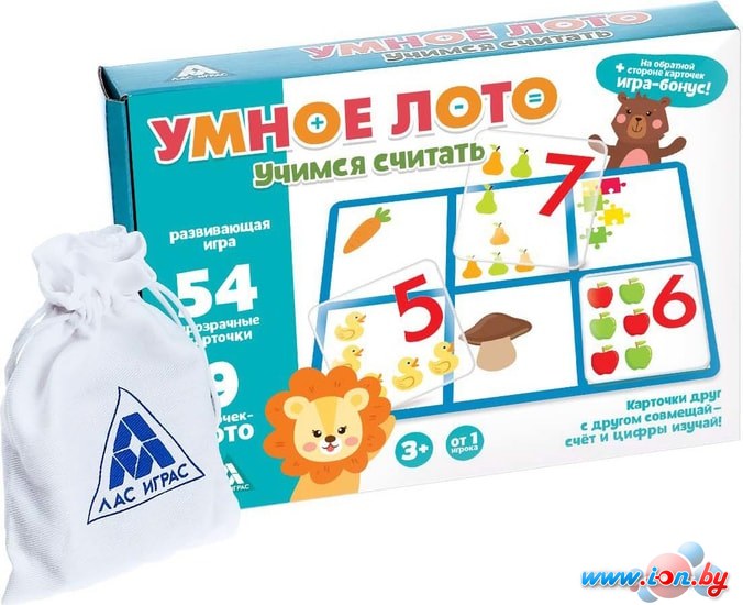 Настольная игра Лас Играс Умное лото. Учимся считать 3807326 в Бресте