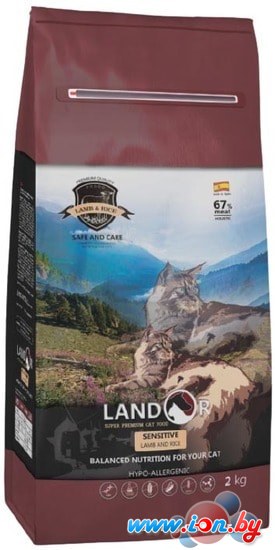 Сухой корм для кошек Landor Sensitive Cat Lamb with Rice 2 кг в Могилёве