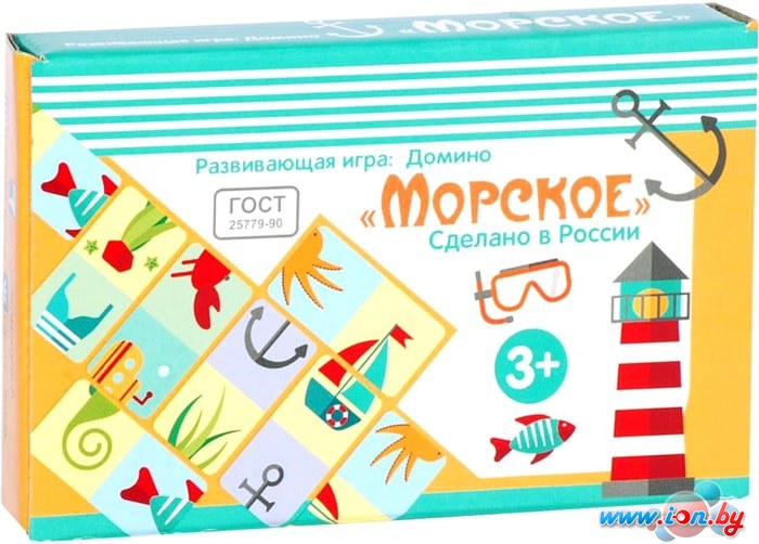 Развивающая игра Paremo Домино Морской мир PE120-32 в Могилёве