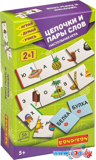 Развивающая игра Bondibon Цепочки и пары слов ВВ4875 в Гродно